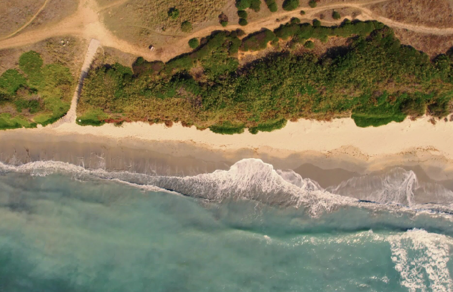 top down beach